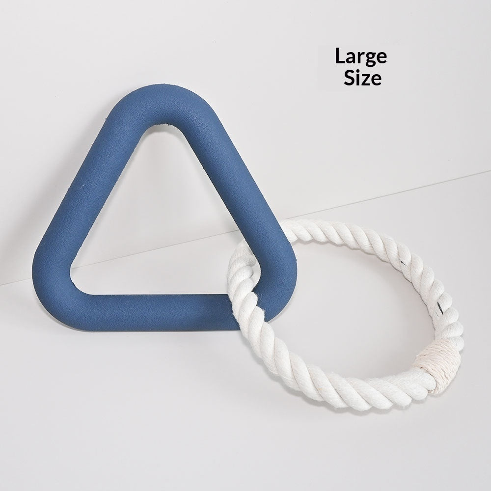 Pet Toy Foam Tpr Cotton Rope Triangle Tug-Of-War Molar