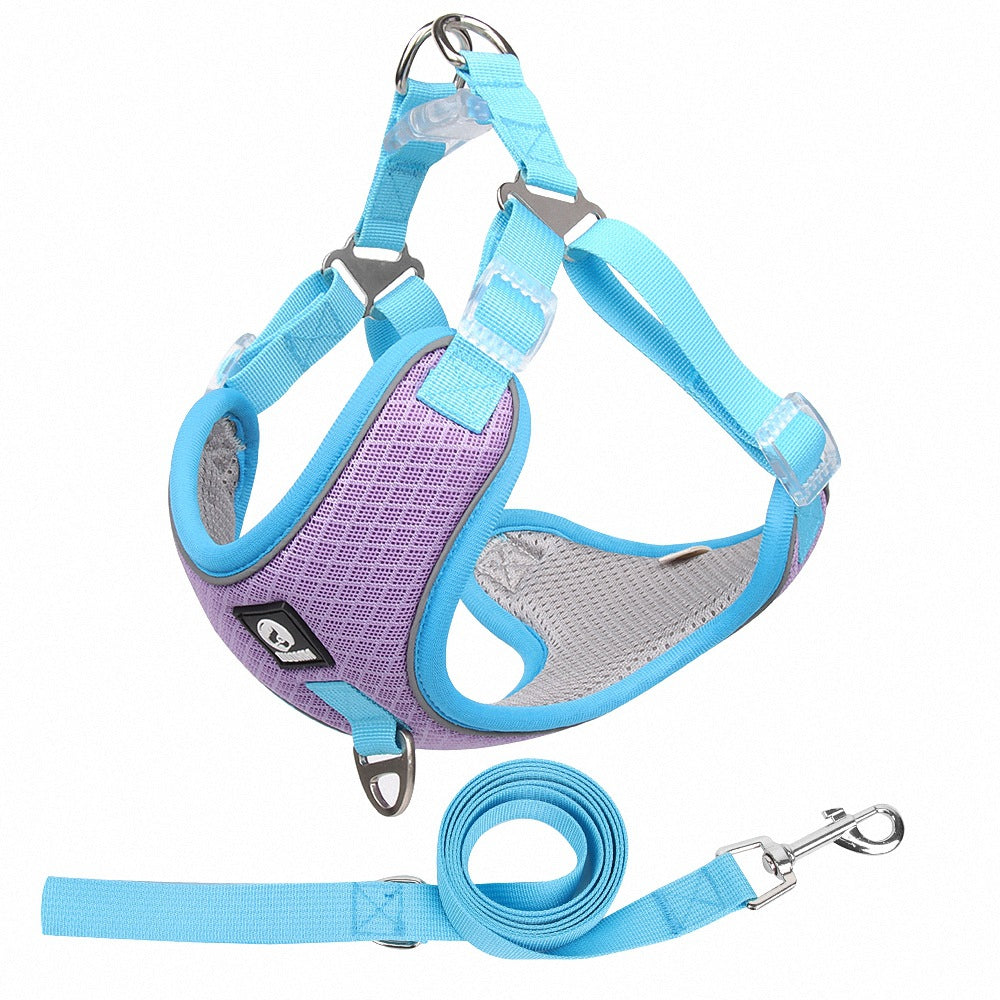 Breathable Adjustable Pet Harness And Leash