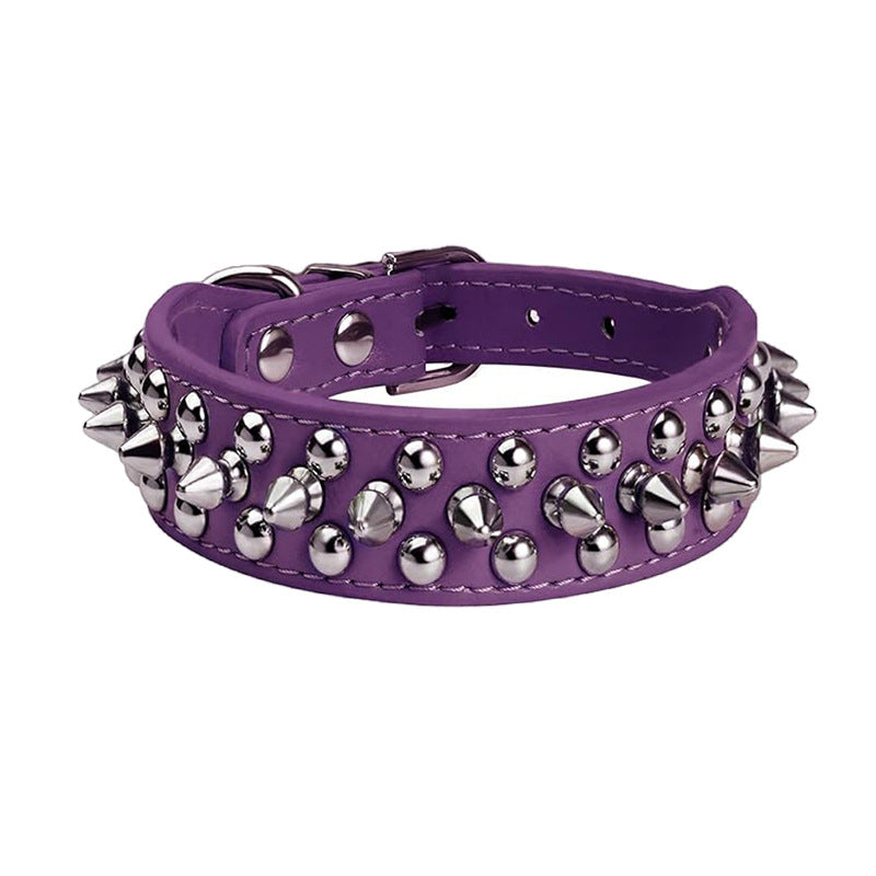 Thickened Pu Leather Leash And Collar Set