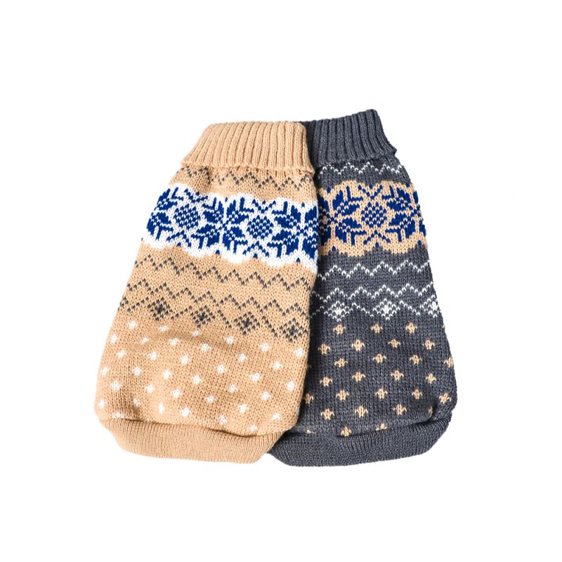 Autumn And Winter Warm Stretch Snowflake Pet Sweater