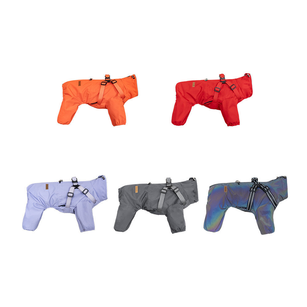 Stylish Dog One-Piece Raincoat