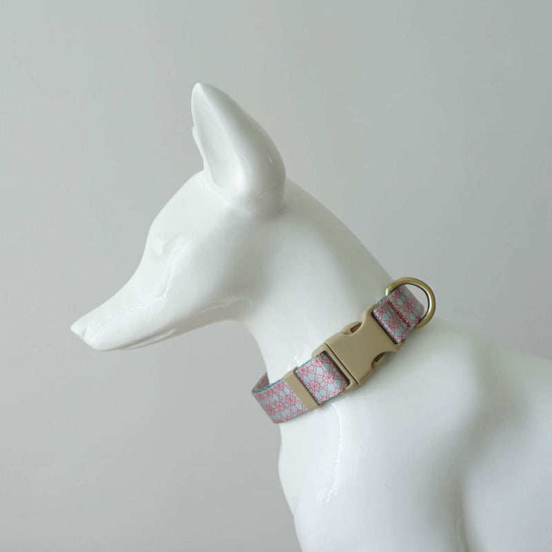 All-Season Mint-Glazed Plaid Pet Collar