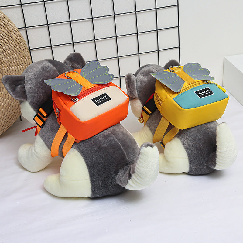 Pet Self-Knapsack Dog Small Backpack Can Be Hung Towing Rope