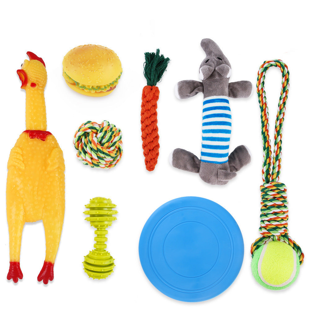 Dog Bite-Resistant Cleansing Cotton Rope Knot Set
