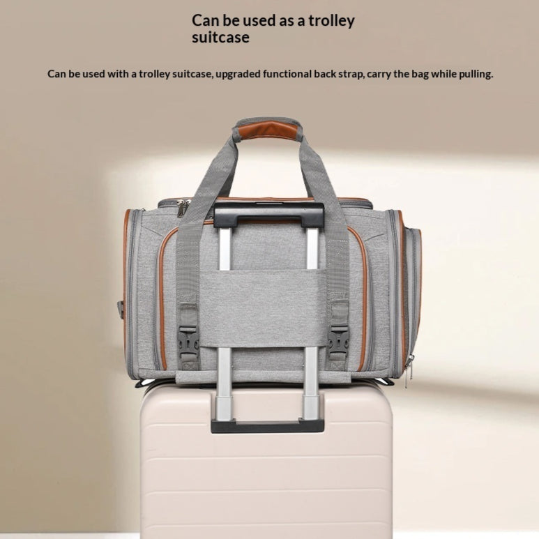 Hb Pet Portable Dog Travel Bag Airline-Approved Pet Trolley Case