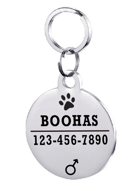 Personalized Stainless Steel Dog ID Tag