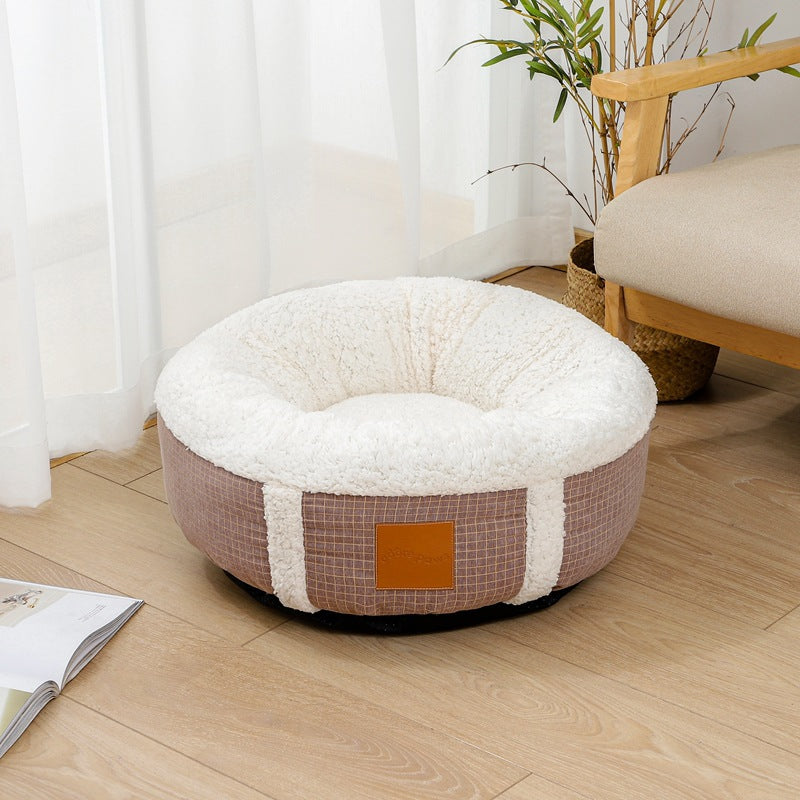 Winter Warm Lamb Wool Pet Bed