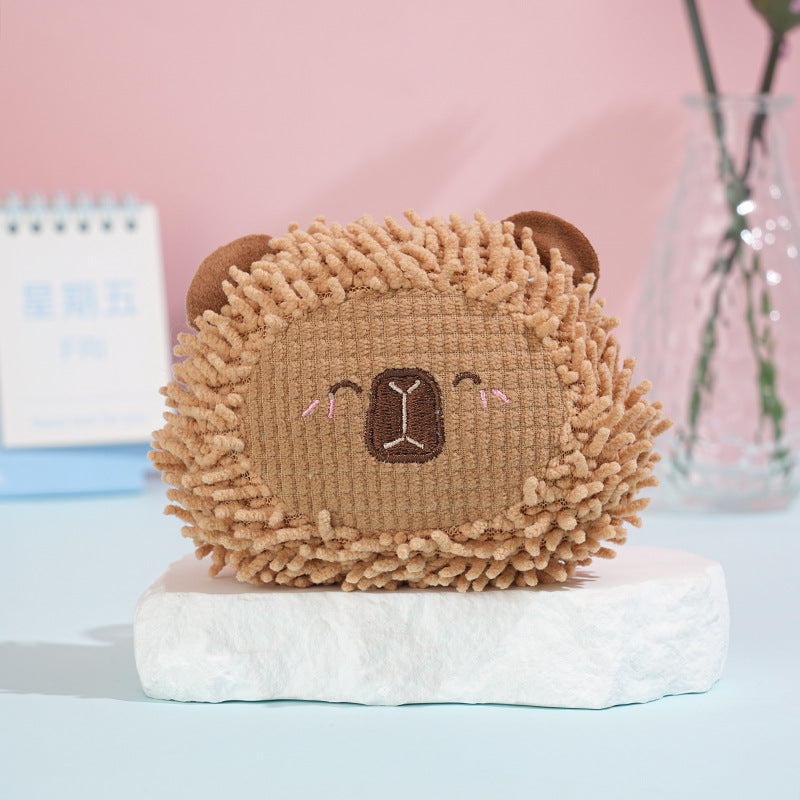 Plush Squeaky Mop Ball Dog Toy