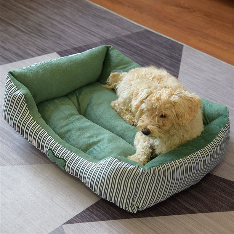 Bone Pattern Teddy Kennel Small And Medium-Sized For All Seasons