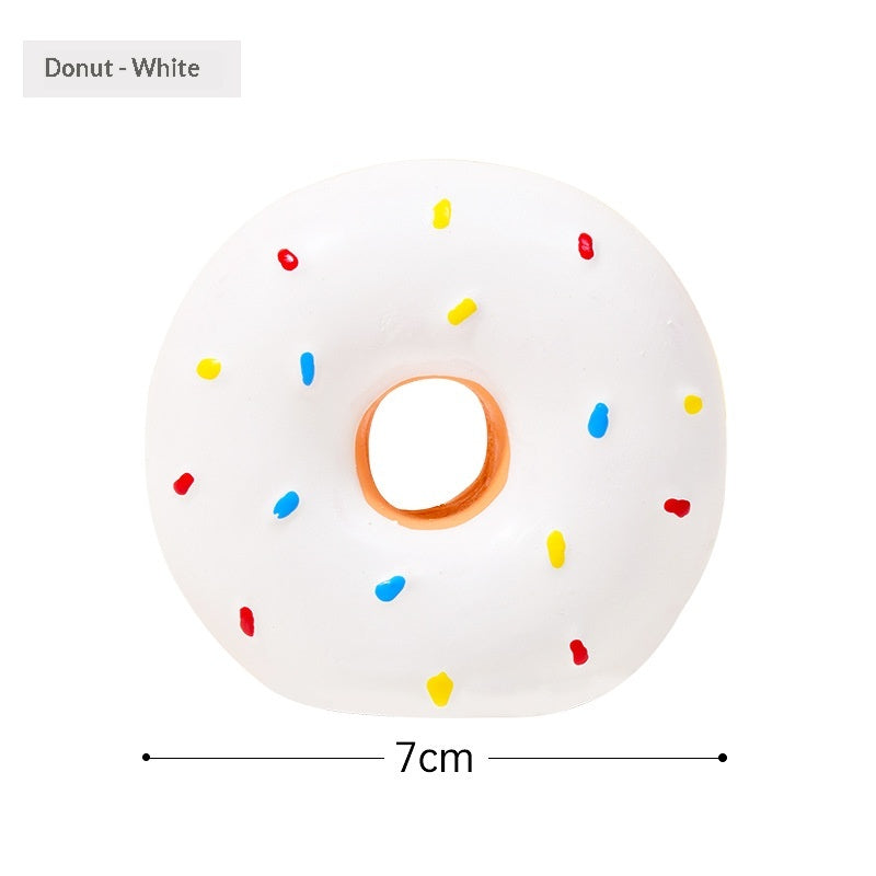 Multi-Color Realistic Latex Donut Pet Toy