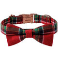 Christmas Dog Collar With Rose Gold Buckle