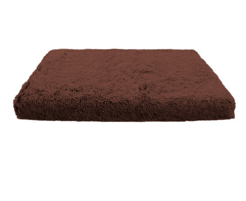 Plush Square Memory Foam Dog Bed