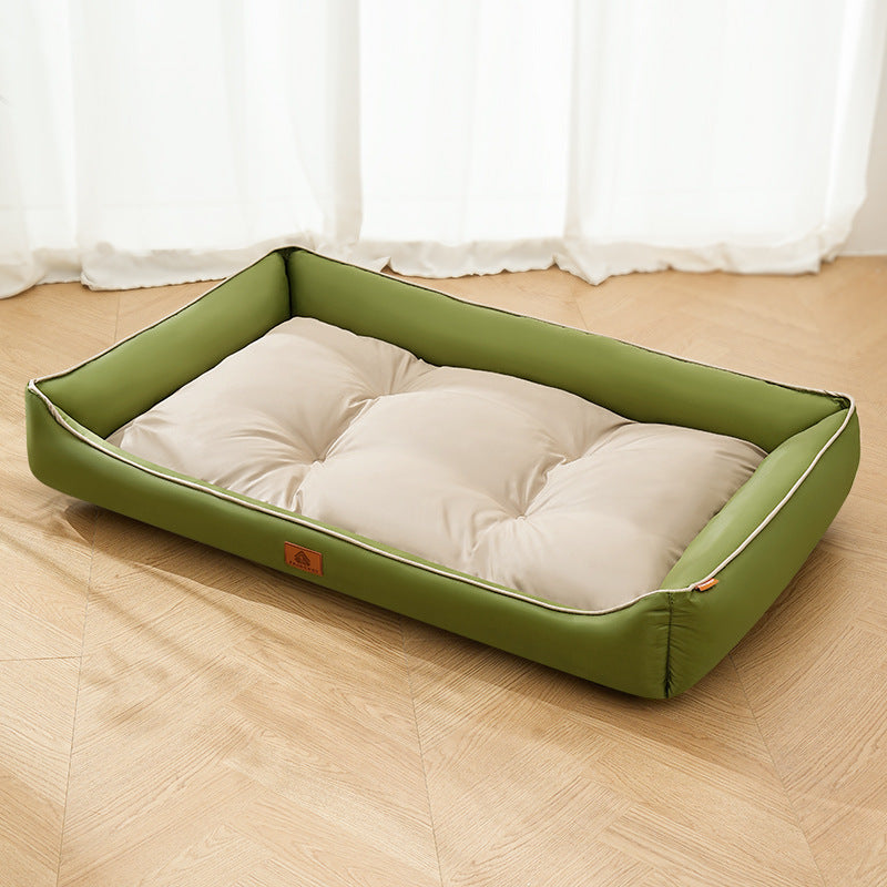 Oxford Fabric Waterproof Dog Bed Color-Block Dog Mat All-Season Pet Nest Cool Square Dog Sleeping Pad