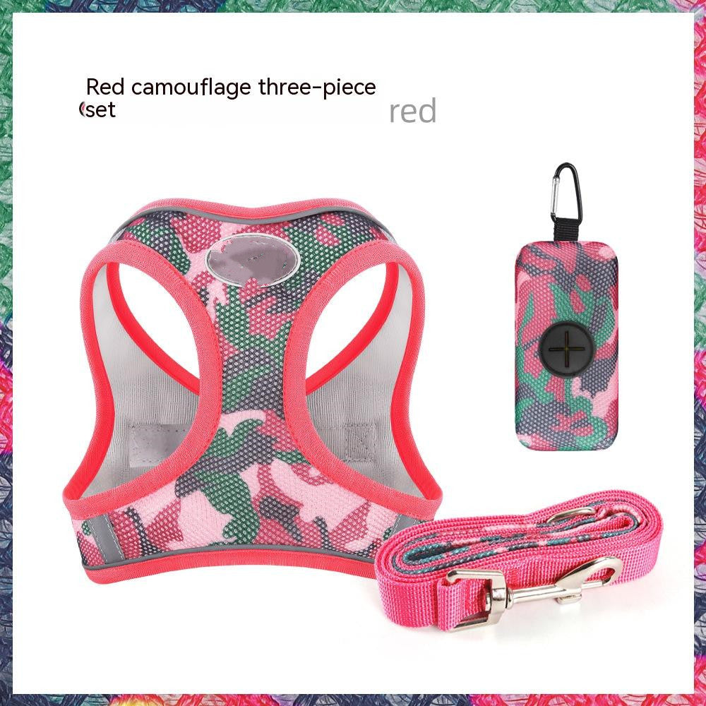 Reflective Breathable Dog Harness Set