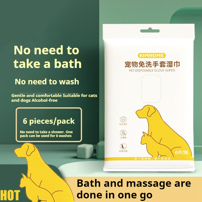 Disposable Dog Bath Wipes And Gloves