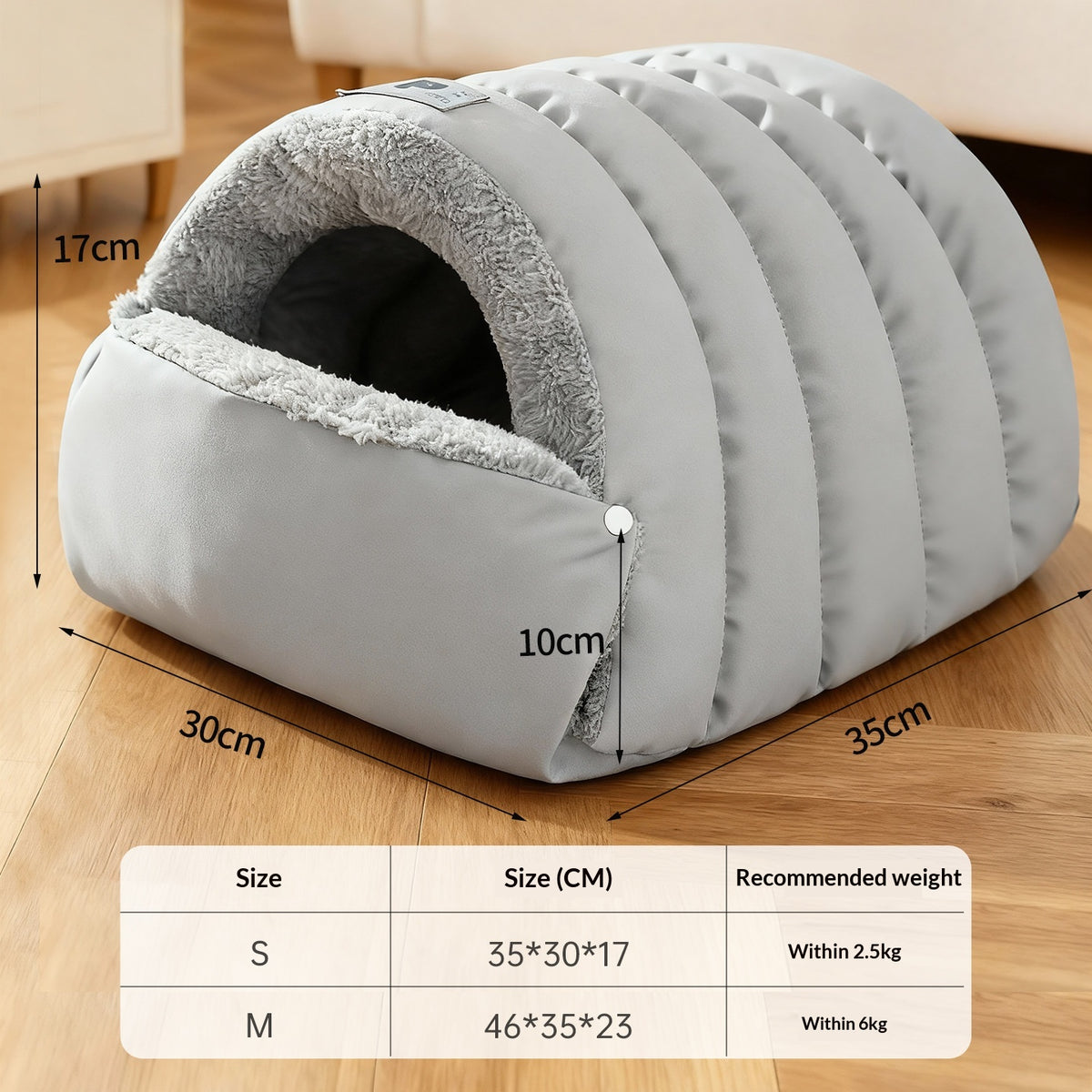 Enclosed Sleeping Bag Pet Bed For Winter Warmth