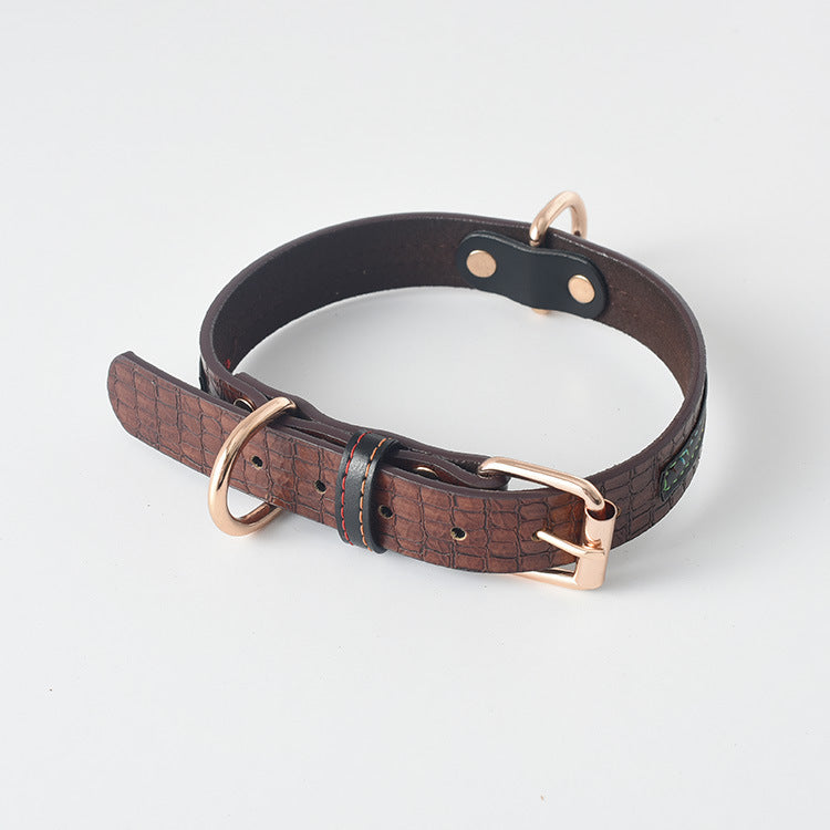 Simple PU Dog Leash And Collar