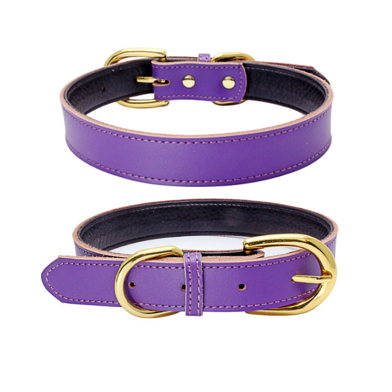 Cowhide Leather Pet Collar
