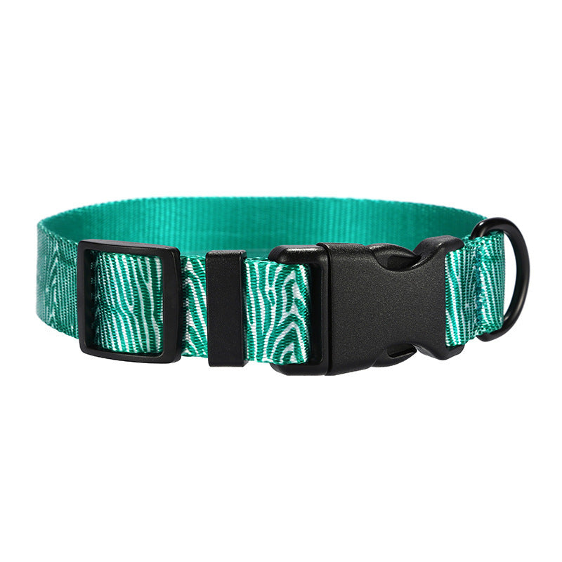 Printed Nylon Dog Collar And Leash Set