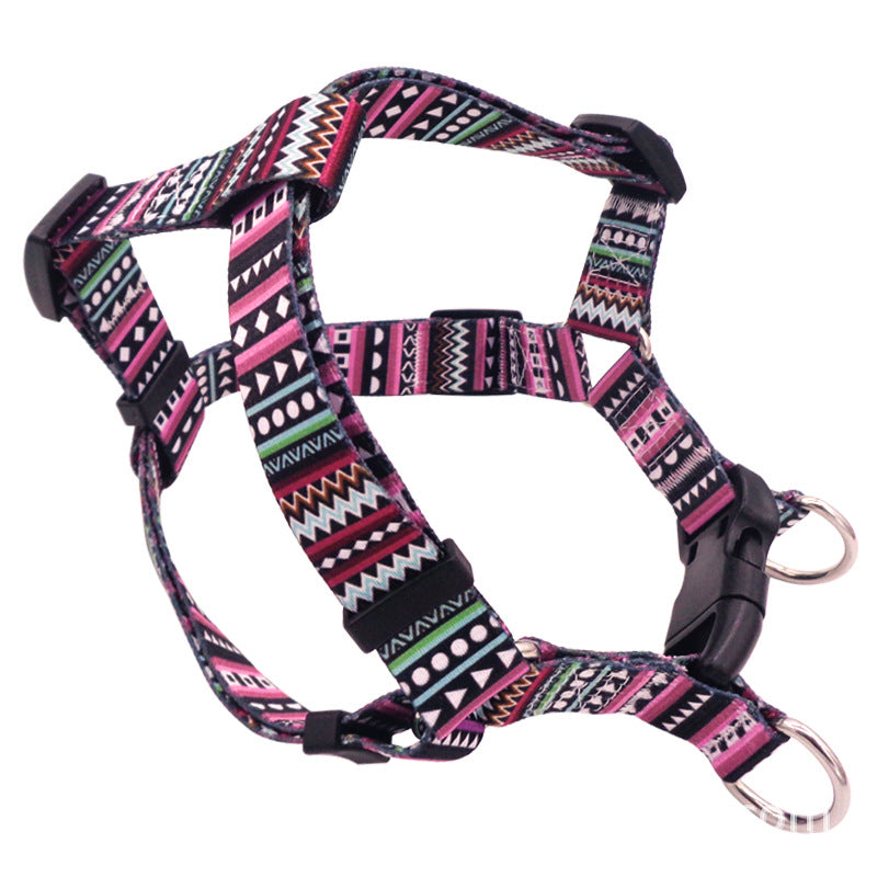 Bohemian Purple Chest Strap Ethnic Style Pattern
