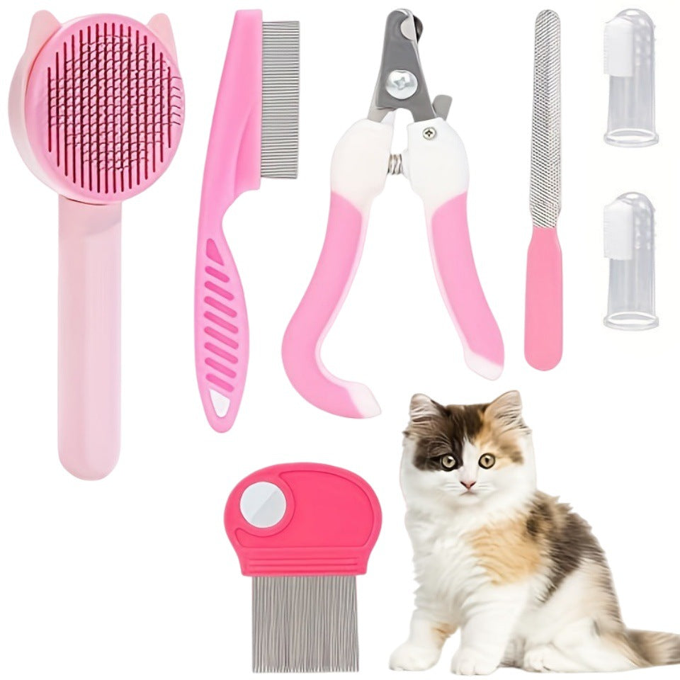 Pet Nail Clipper Brush And Toothbrush Set