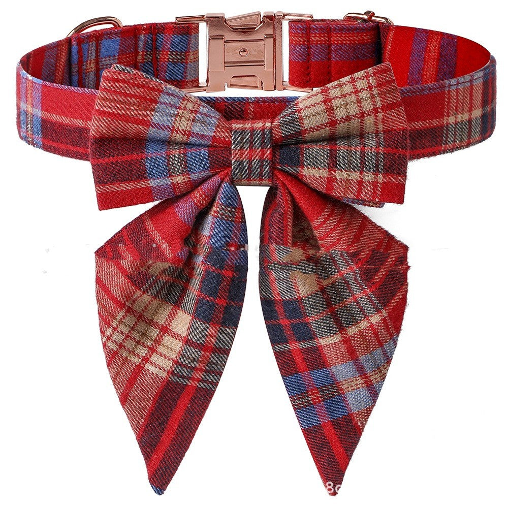 Pet Bow Dog Collar Metal Buckle