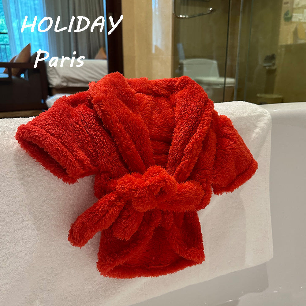 Solid Maltese Dog Winter Nightgown