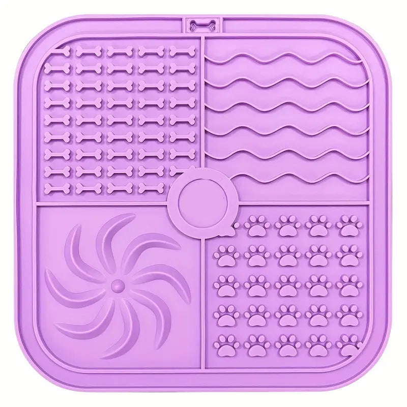 Bottom Suction Cup Non-Slip Silicone Pet Slow Food Mat