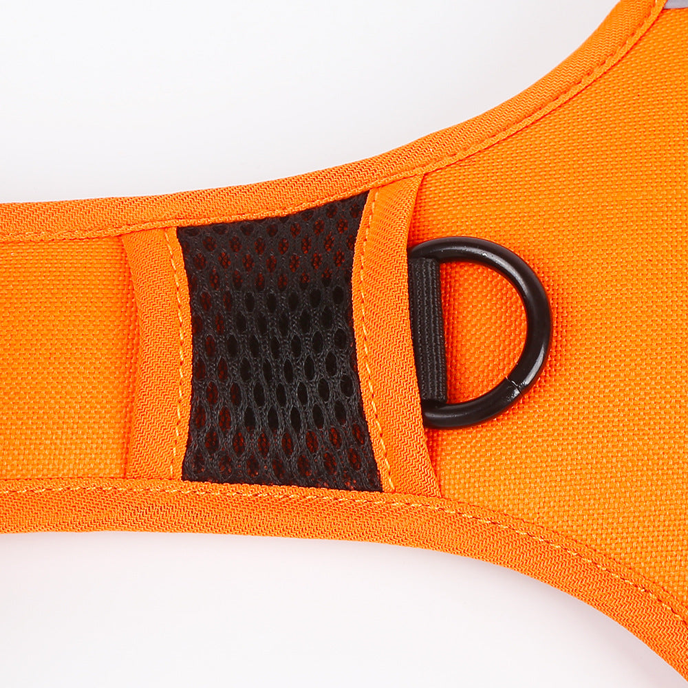 Universal Reflective Vest-Style Dog Leash Chest Back