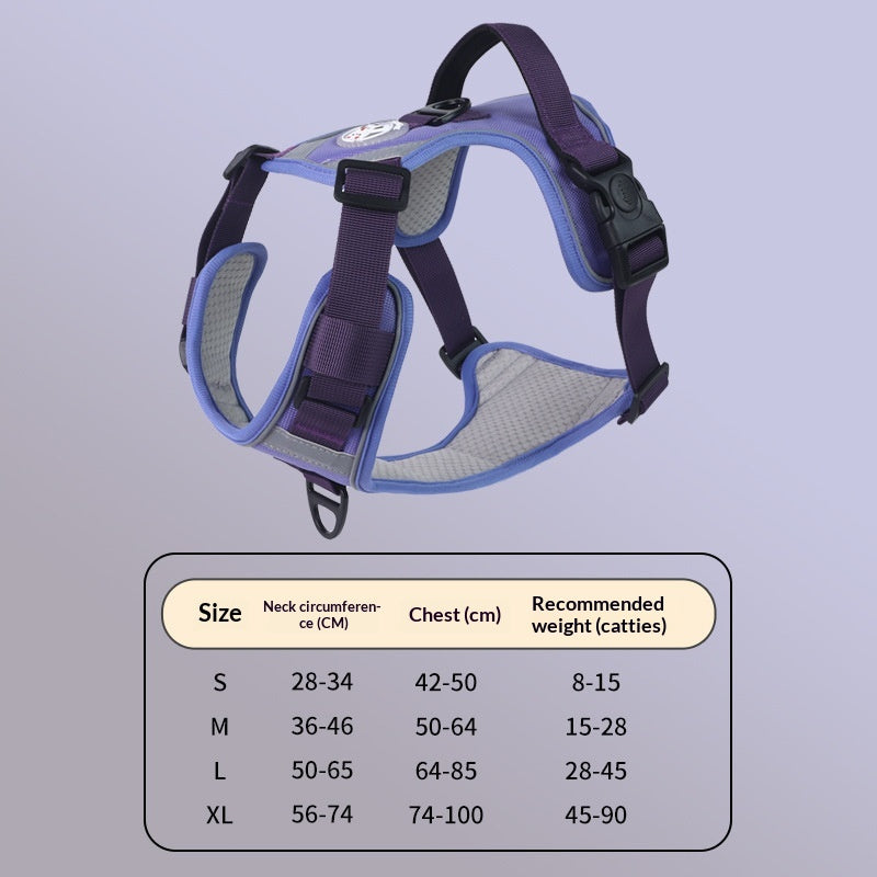 Large Dog Chest Harness Leash Portable