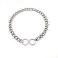 Stainless Steel Dog German Shepherd Rottweiler Golden Retriever Large Control Chain Neck Sleeve
