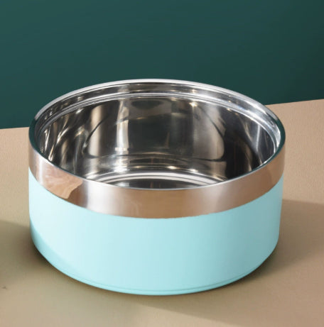 Custom Double-Layer Stainless Steel Pet Bowl