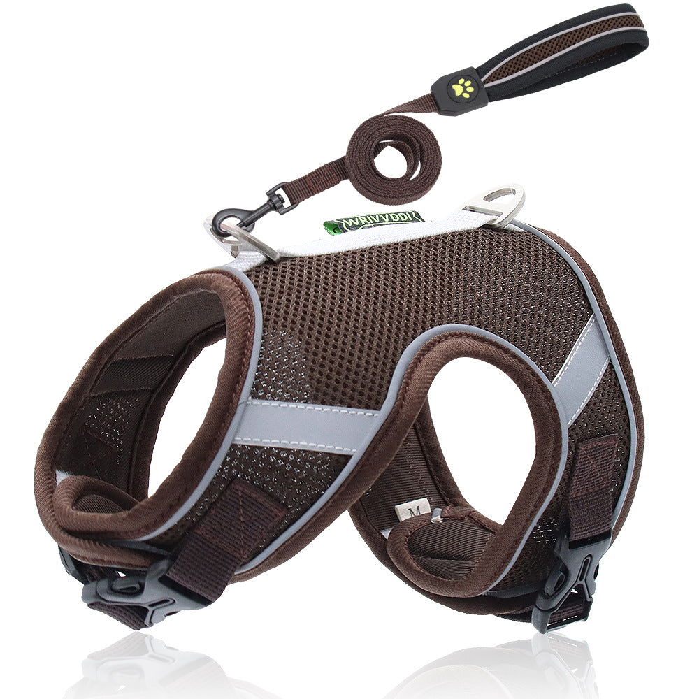 Adjustable Reflective Mesh Dog Harness
