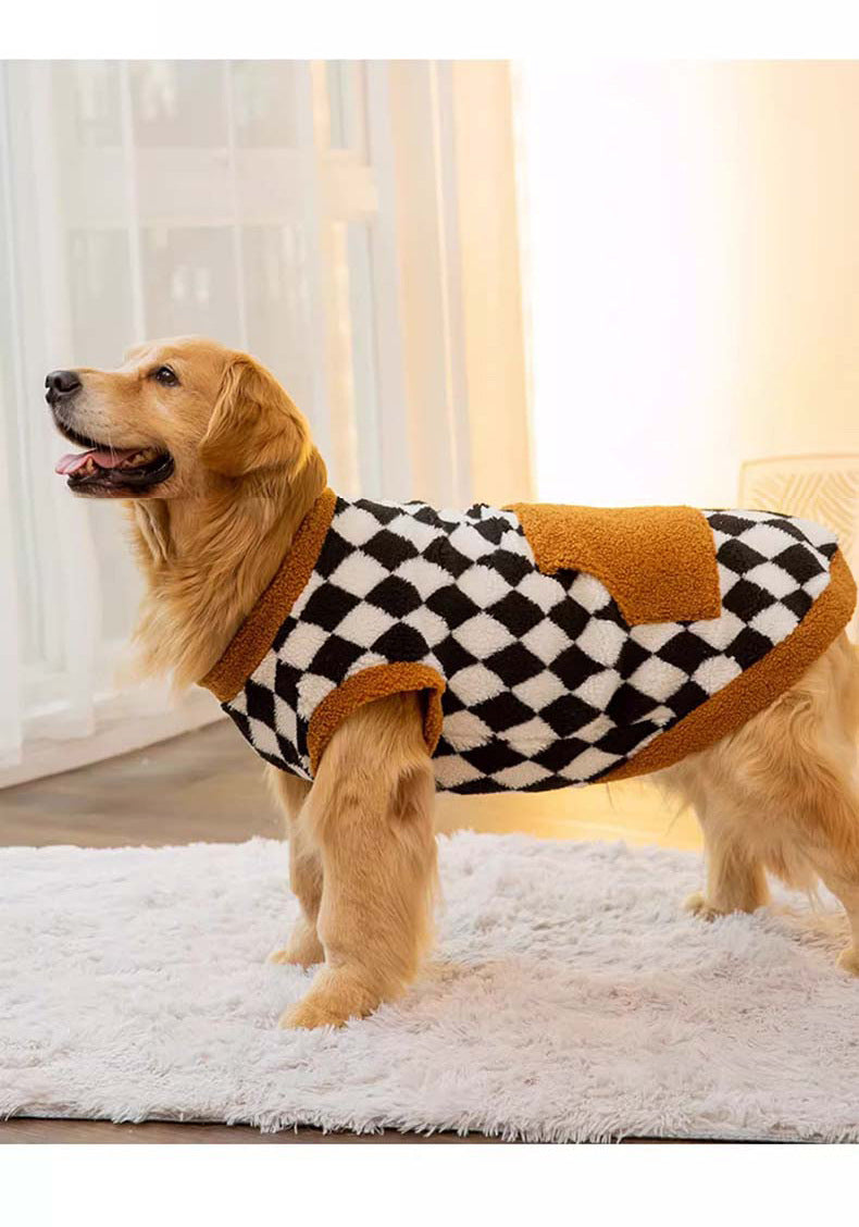 Autumn Winter Fluffy Cotton-Padded Dog Vest