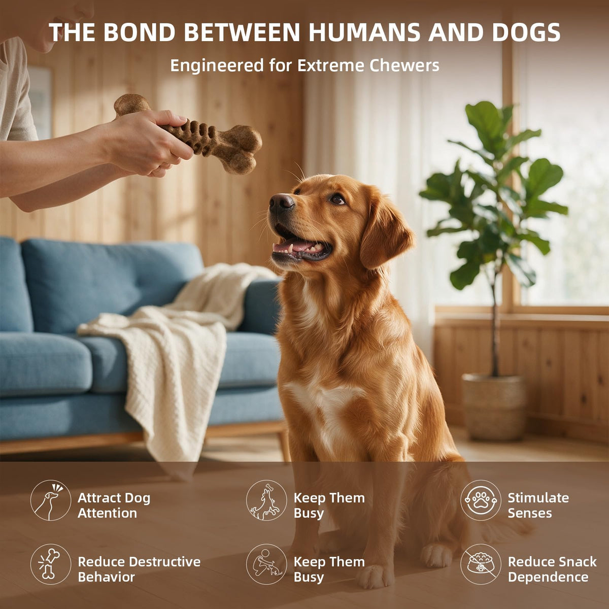 Tough Beef-Flavor Chew for Medium and Large Dogs