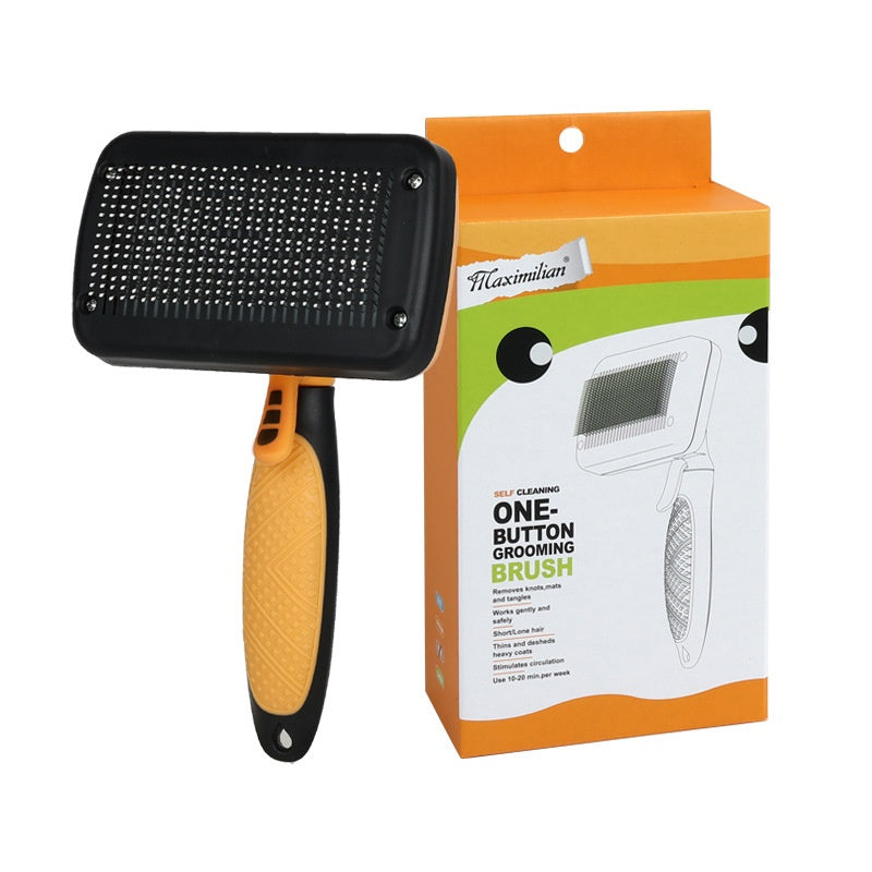 Key-Press Self-Cleaning Depilatory Pet Comb