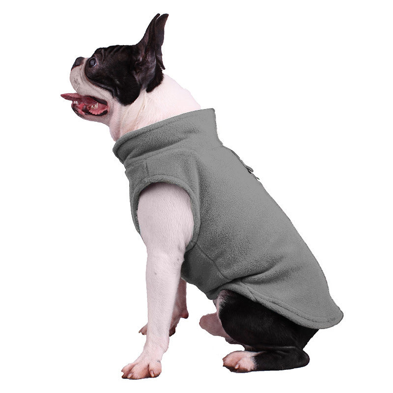 Pet Clothes Winter Polar Fleece Solid Color Fluffy Jacket Sweater Small And Medium-Sized Cross-Border Dog