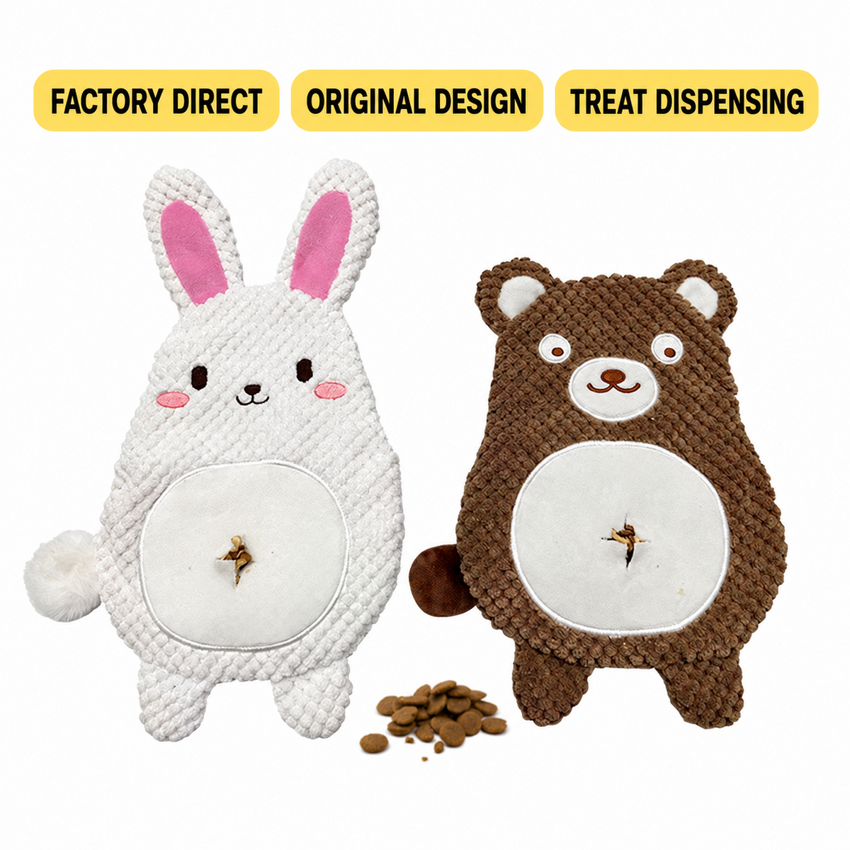 2 Pack No-Stuffing Squeaky Dog Toys