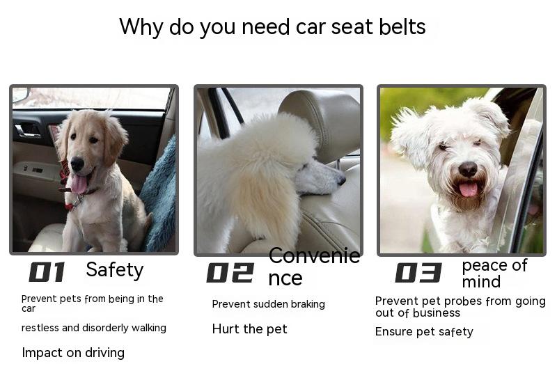 Retractable Pet Car Seat Belt Rope