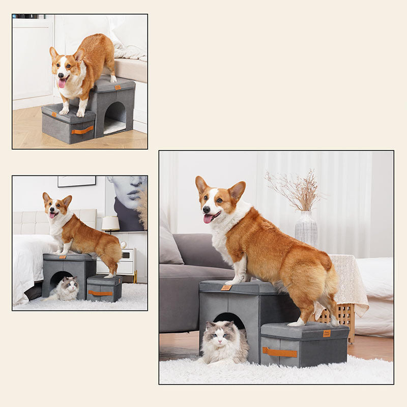 Foldable Pet Storage Stairs For Dogs