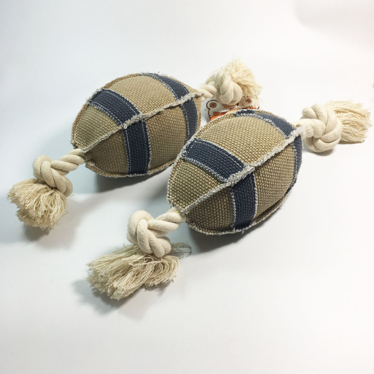 Linen Cotton Rope Dog Rugby Toy