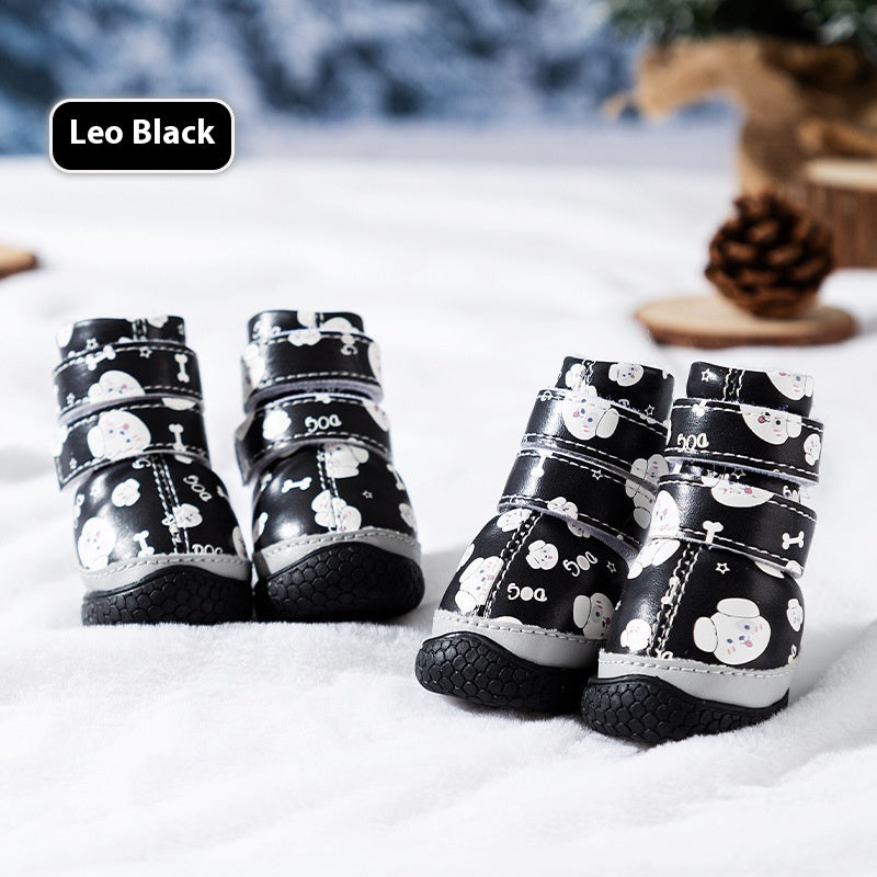 Fleece-Lined Thick Non-Slip Wear-Resistant Pet Boots