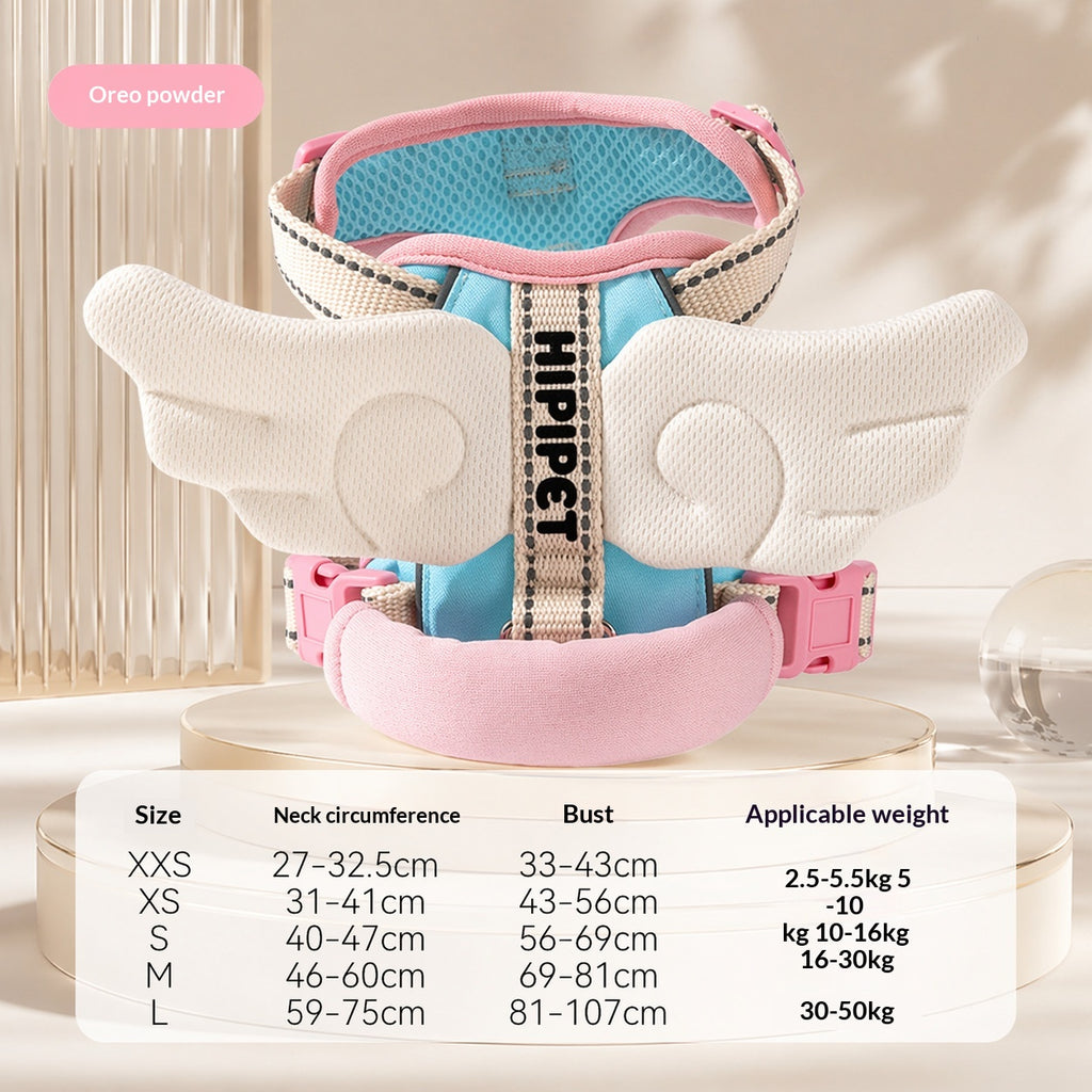 Angel Wings Vest-Style Dog Harness Leash