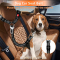 3Pcs Retractable Dog Car Seat Belt Adjustable Reflective Dog Security Harness For Car Headrest