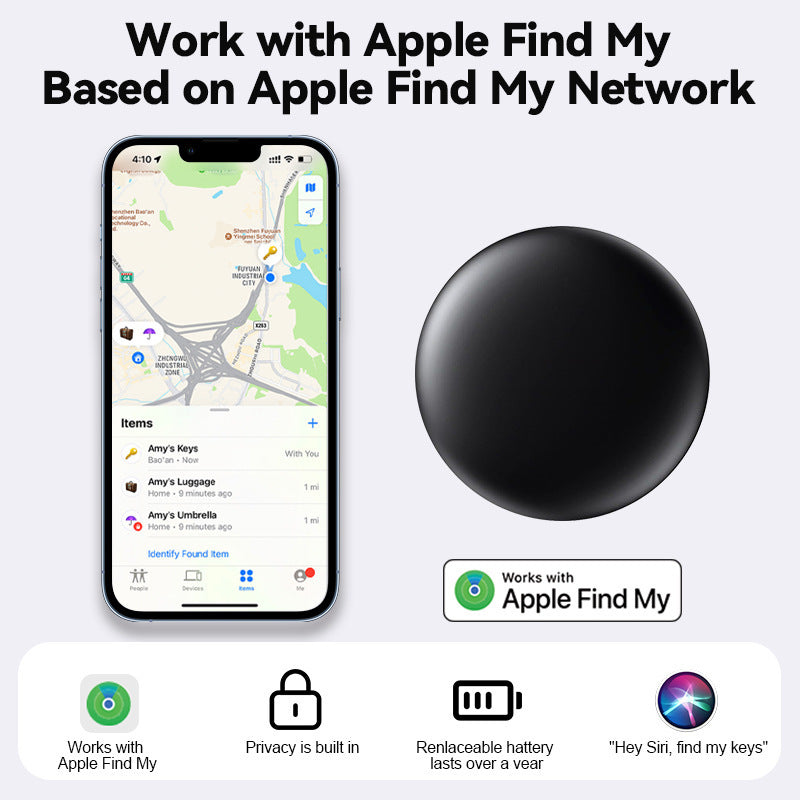 Airtag Anti-Loss Device, Compatible With Apples Find My Locator And Pet Tracker