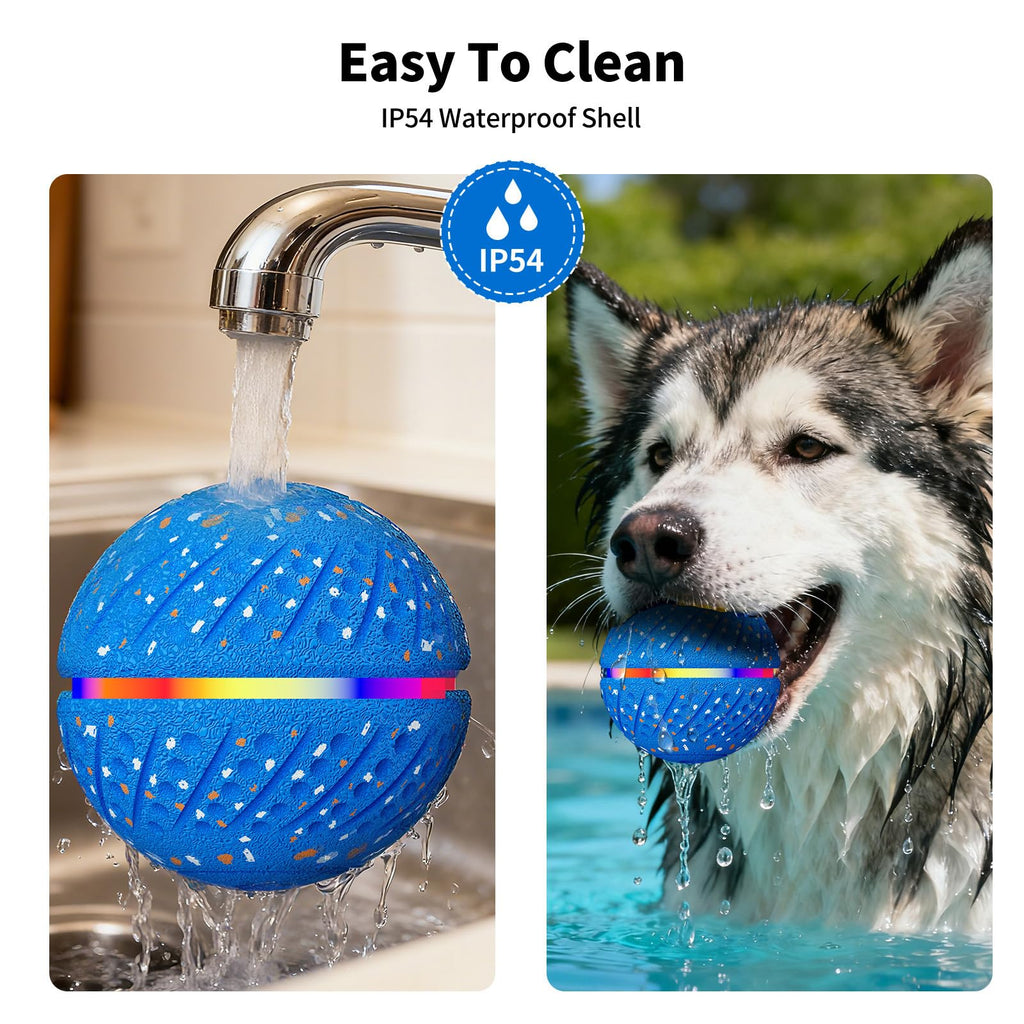 Interactive Dog Toys Ball, Smart Moving Bouncing Dog Ball With Colorful Lights, Automatic Moving, Bouncing And Rotating, E-Tpu Material, Dog