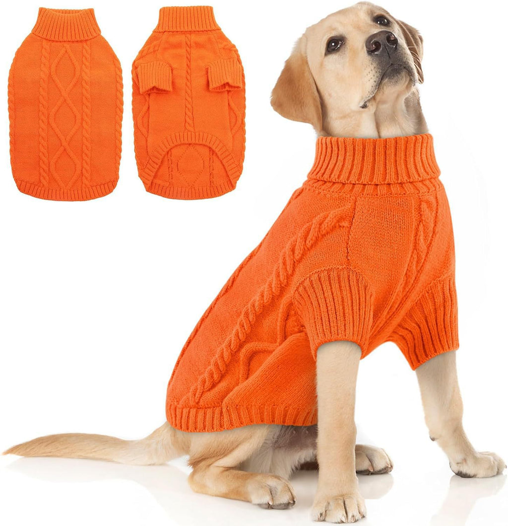 Solid-Color Knitted Pet Sweater