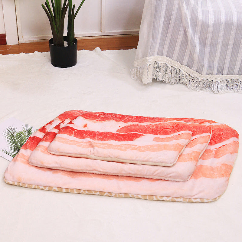 3D Food-Shaped Pet Blanket Mat