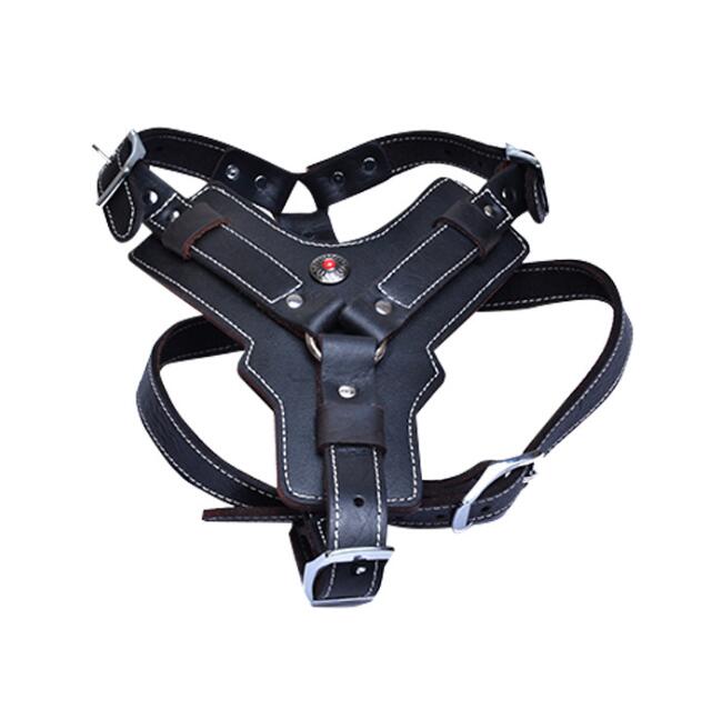 Oil Leather Dog Harness