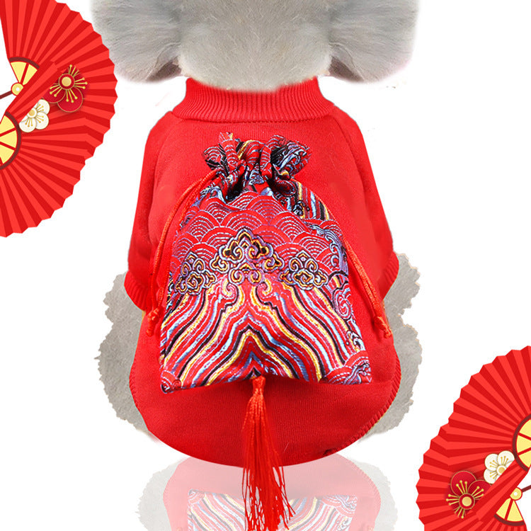 New Year Peking Opera Face Makeup Pet Clothes